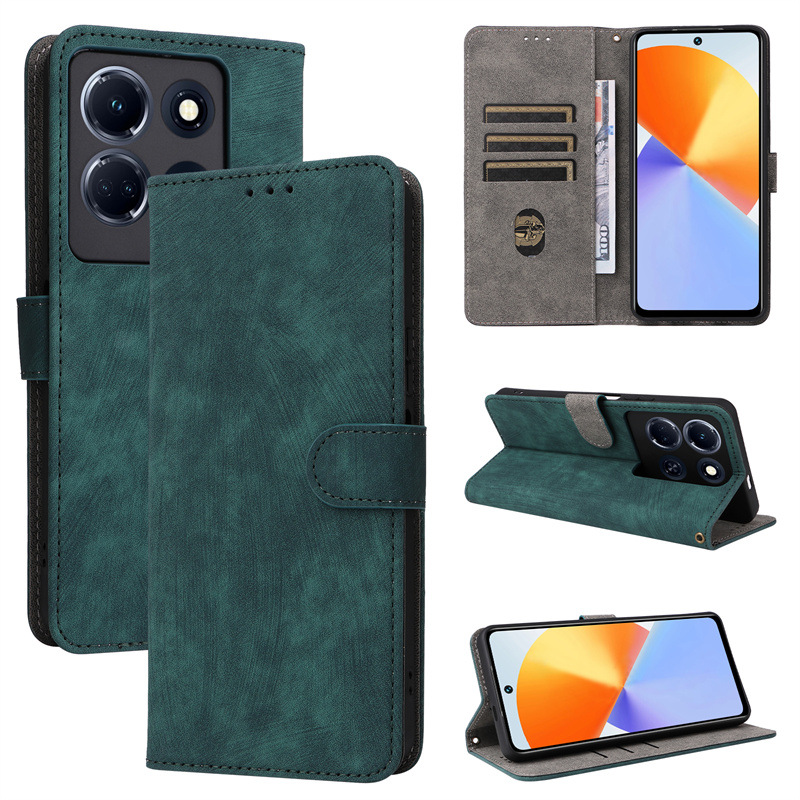 Flip Cover for Infinix Note 30 VIP PU Leather Phone Case Full-Body Protection Shockproof [RFID Blocking] Wallet Cover With Hand Strap