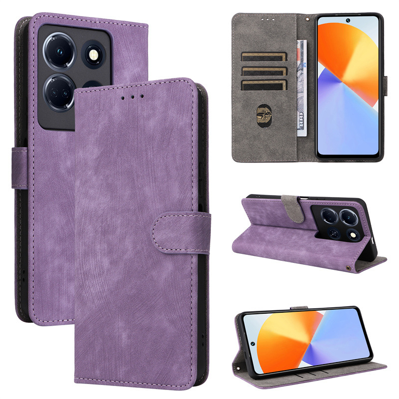Flip Cover for Infinix Note 30 VIP PU Leather Phone Case Full-Body Protection Shockproof [RFID Blocking] Wallet Cover With Hand Strap