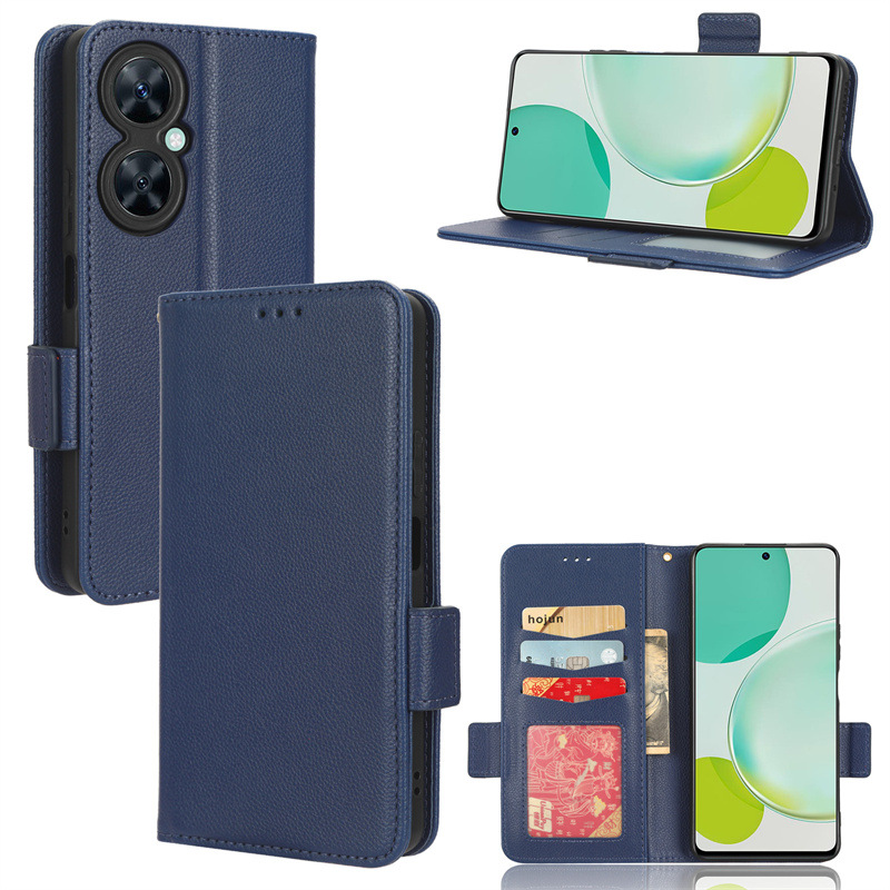 Wallet Flip Cover for Huawei Nova 11i Case Lychee Pattern Leather Magnetic Flip Folio Stand Phone Cover with Card Holder