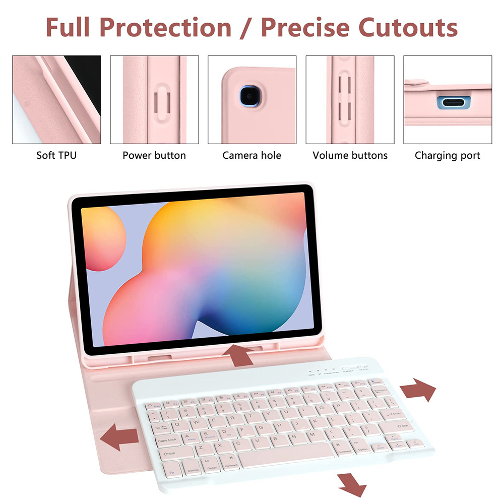 Mouse + Keyboard + Tablet Case for Samsung Galaxy Tab S6 Lite A7 A8 S7 S8 Magnetic Bluetooth Keyboard Flip Cover Leather Case Wonderful Control Keyboard Leather Case Tablet Protection Case