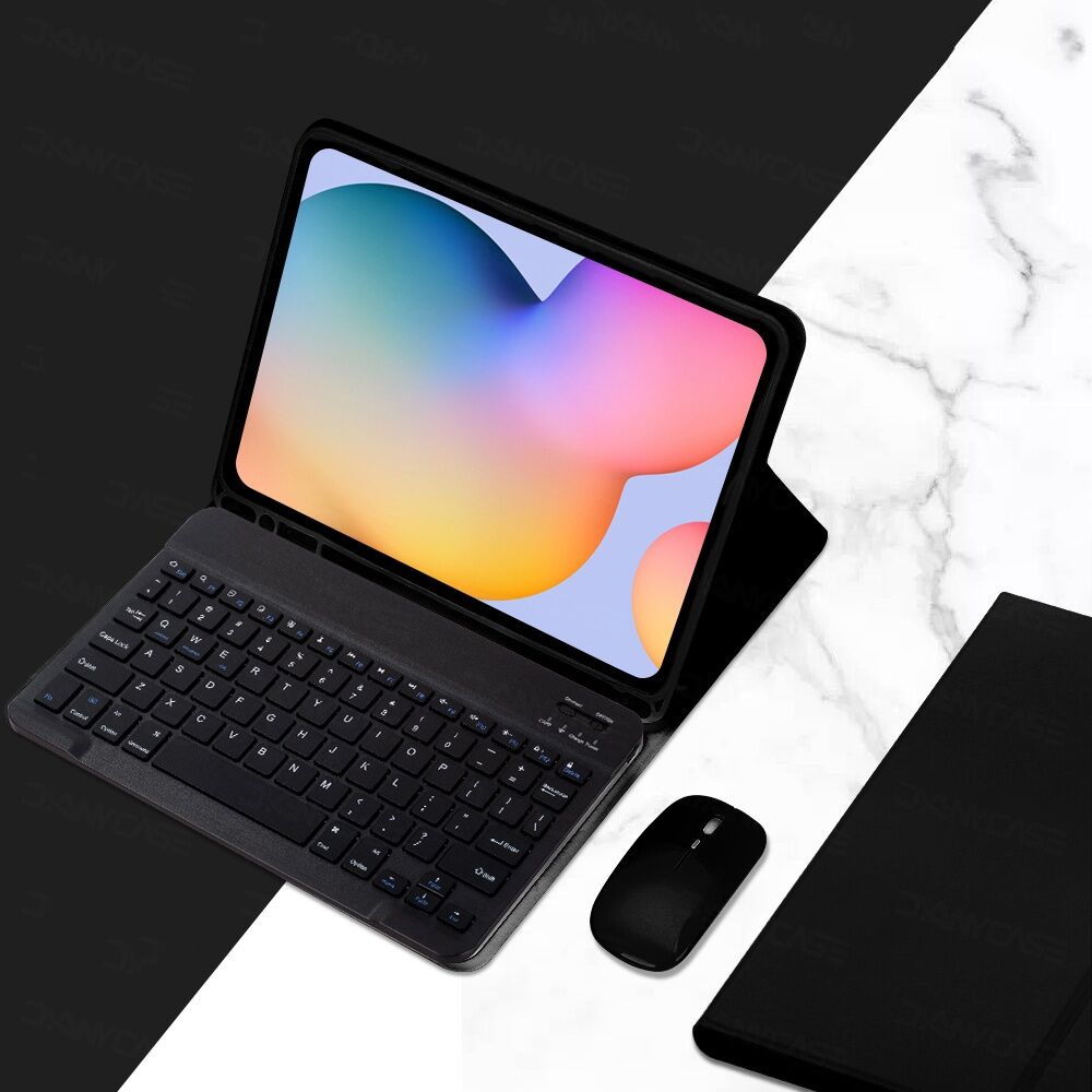 Mouse + Keyboard + Tablet Case for Samsung Galaxy Tab S6 Lite A7 A8 S7 S8 Magnetic Bluetooth Keyboard Flip Cover Leather Case Wonderful Control Keyboard Leather Case Tablet Protection Case
