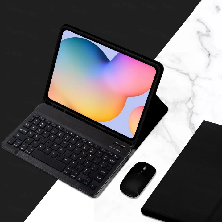 Mouse + Keyboard + Tablet Case for Samsung Galaxy Tab S6 Lite A7 A8 S7 S8 Magnetic Bluetooth Keyboard Flip Cover Leather Case Wonderful Control Keyboard Leather Case Tablet Protection Case