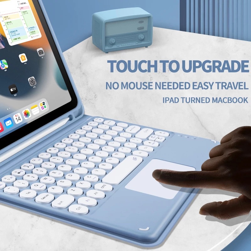 Keyboard + Tablet Case for Samsung Galaxy Tab S8 Ultra S9 S8 Plus S7 FE Magnetic Bluetooth Keyboard Flip Cover Leather Case Wonderful Control Keyboard Leather Case Tablet Protection Case
