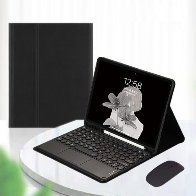 Keyboard + Tablet Case for Samsung Galaxy Tab S8 Ultra S9 S8 Plus S7 FE Magnetic Bluetooth Keyboard Flip Cover Leather Case Wonderful Control Keyboard Leather Case Tablet Protection Case