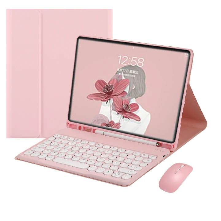 Keyboard + Tablet Case for Samsung Galaxy Tab S8 Ultra S9 S8 Plus S7 FE Magnetic Bluetooth Keyboard Flip Cover Leather Case Wonderful Control Keyboard Leather Case Tablet Protection Case