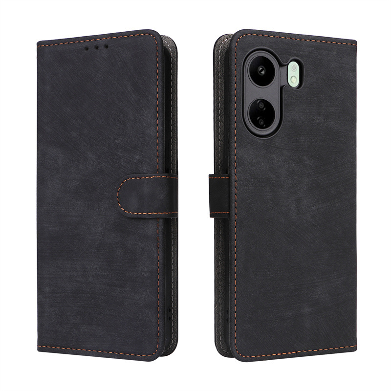 Flip Cover for Xiaomi Redmi 13C / Poco C65 PU Leather Phone Case Full-Body Protection Shockproof [RFID Blocking] Wallet Cover
