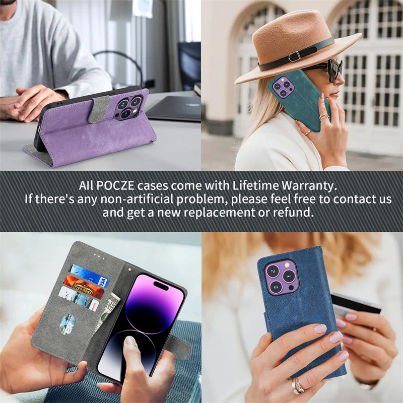 Flip Cover for Itel A70 PU Leather Phone Case Full-Body Protection Shockproof [RFID Blocking] Wallet Cover