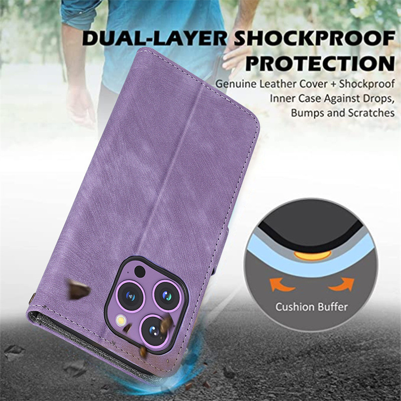 Flip Cover for Itel A70 PU Leather Phone Case Full-Body Protection Shockproof [RFID Blocking] Wallet Cover