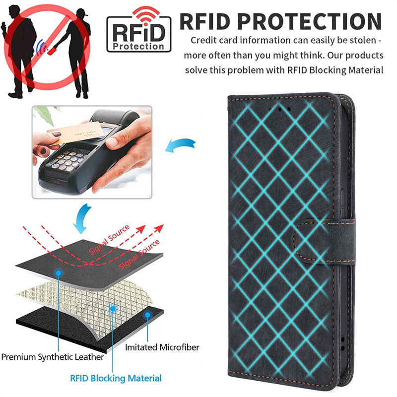 Flip Cover for Itel A70 PU Leather Phone Case Full-Body Protection Shockproof [RFID Blocking] Wallet Cover