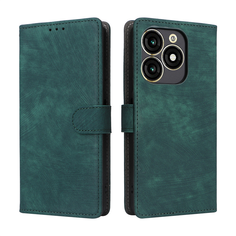 Flip Cover for Itel A70 PU Leather Phone Case Full-Body Protection Shockproof [RFID Blocking] Wallet Cover
