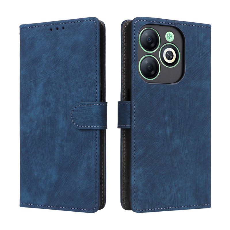 Flip Cover for Infinix Smart 8 PU Leather Phone Case Full-Body Protection Shockproof [RFID Blocking] Wallet Cover