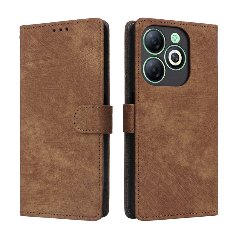 Flip Cover for Infinix Smart 8 PU Leather Phone Case Full-Body Protection Shockproof [RFID Blocking] Wallet Cover