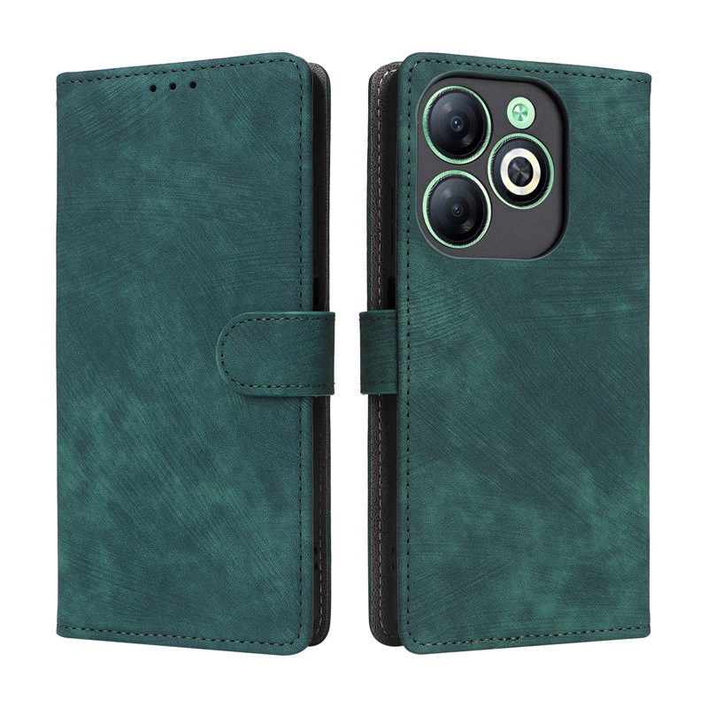 Flip Cover for Infinix Smart 8 PU Leather Phone Case Full-Body Protection Shockproof [RFID Blocking] Wallet Cover