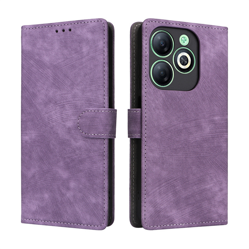 Flip Cover for Infinix Smart 8 PU Leather Phone Case Full-Body Protection Shockproof [RFID Blocking] Wallet Cover