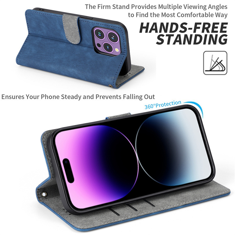 Flip Cover for Tecno Spark Go 2024 / Spark 20C / Pop 8 PU Leather Phone Case Full-Body Protection Shockproof [RFID Blocking] Wallet Cover