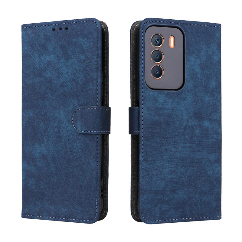Flip Cover for Infinix Zero 5G 2023 PU Leather Phone Case Full-Body Protection Shockproof [RFID Blocking] Wallet Cover With Hand Strap