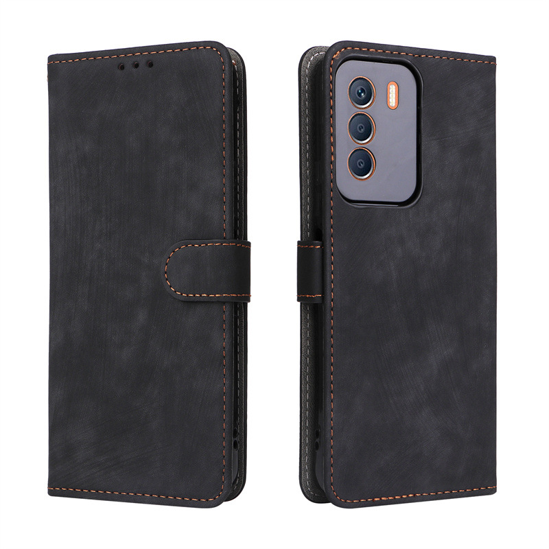 Flip Cover for Infinix Zero 5G 2023 PU Leather Phone Case Full-Body Protection Shockproof [RFID Blocking] Wallet Cover With Hand Strap