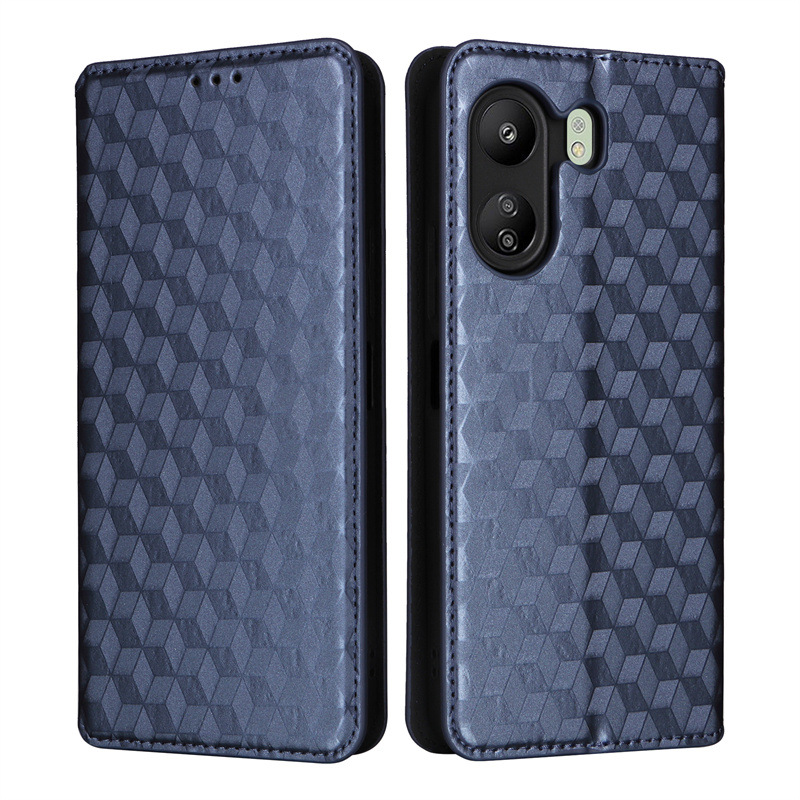 PU Leather Flip Cover for Xiaomi Redmi 13C Phone Case Built in Kickstand Card Holder Magnetic Closure Folio Protective Cover