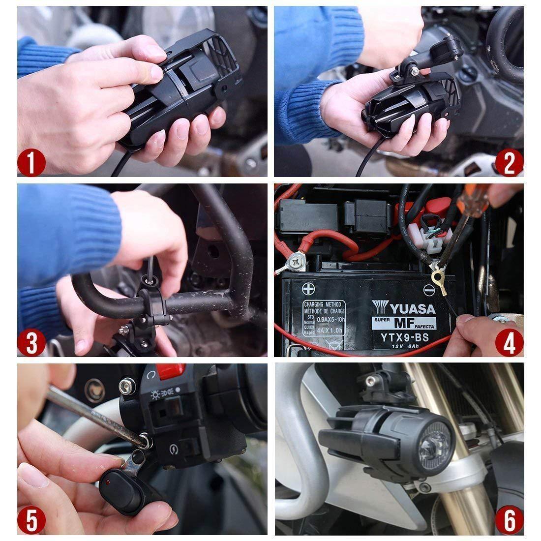 Motorbike Led Spotlight External Headlight Led Conversion Light Motorbike Spotlight fog Light Electric Car Fog Light Universal