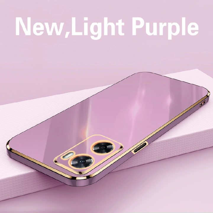 Phone Case for OPPO A57 4G Shockproof Bumper Colourful Straight Edge Plating Silicone Cover