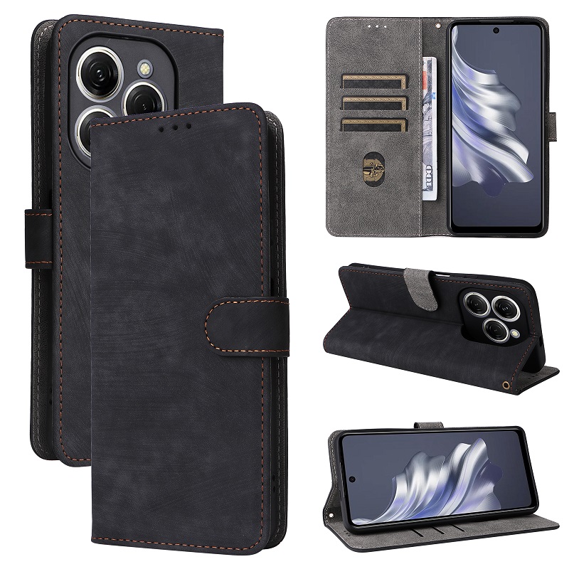 Flip Cover for Tecno Spark 20 Pro 4G PU Leather Phone Case Full-Body Protection Shockproof [RFID Blocking] Wallet Cover