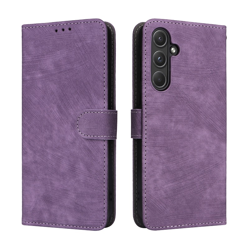 Flip Cover for Samsung Galaxy A55 PU Leather Phone Case Full-Body Protection Shockproof [RFID Blocking] Wallet Cover