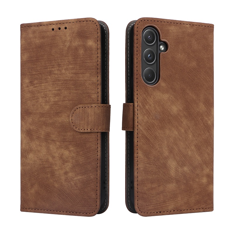 Flip Cover for Samsung Galaxy A55 PU Leather Phone Case Full-Body Protection Shockproof [RFID Blocking] Wallet Cover