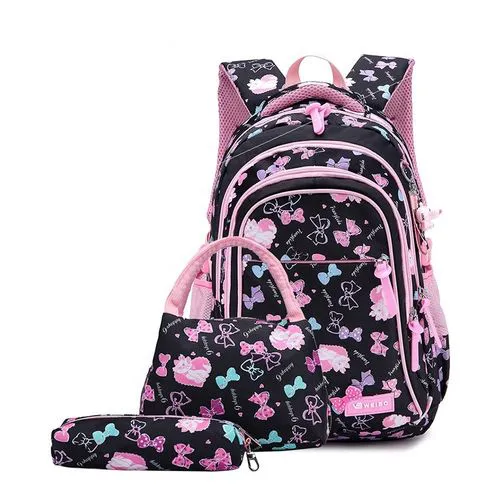 BOW PRINT SCHOOL BAGS FOR TEEN GIRLS PRIMARY WATERPROOF  SCHOOL BAGS  KIDS BACKPACK