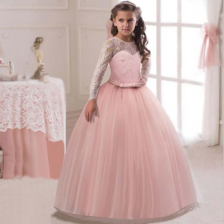 pink wedding dresses for kids