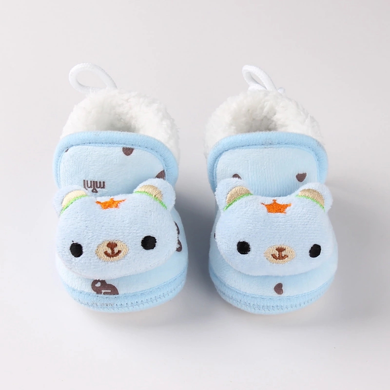 RONI Winter baby girl  velvet thick  shoes boy cute  bear shoes