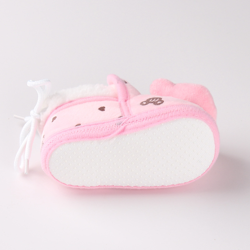 RONI Winter baby girl  velvet thick  shoes boy cute  bear shoes