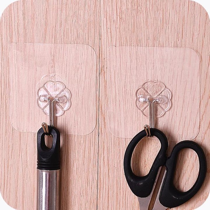 Double-sided Adhesive Wall Hooks Storage Tools Wall Mounted Hooks for  Kitchen 