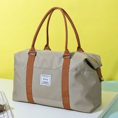 【Promotion】 New men's fashion fitness gym bag portable large-capacity dry and wet separation sports yoga bag ladies luggage bag storage bag Khaki 52*19*30cm