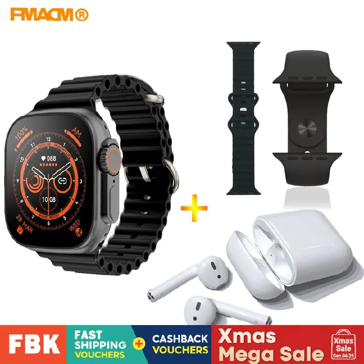 Kenya spot 2 in 1 T55 W26 PROMAX ULTRA Two-in-one smart earphone + wristband information reminder exercise heart rate and blood pressure