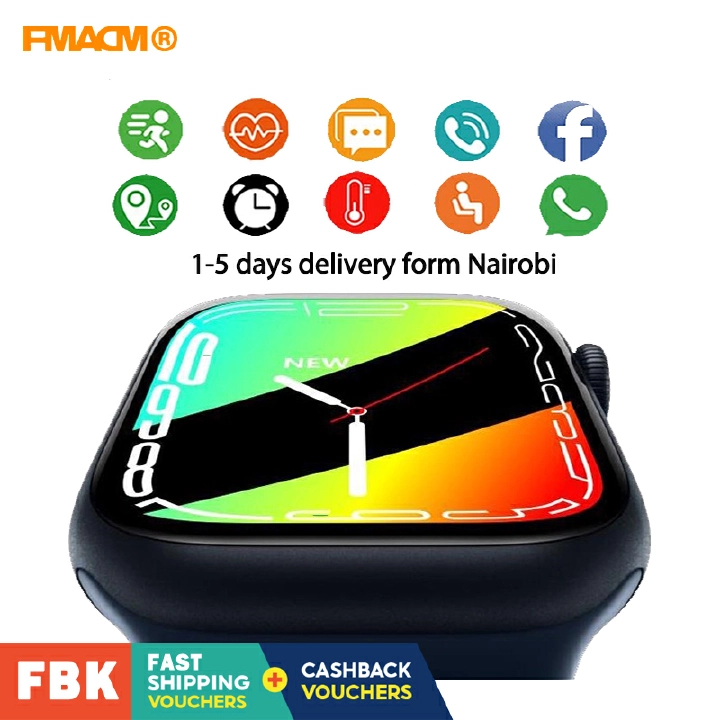 Kenya spot FMACM S8 Watch 1 : 1 Apple 1.44 Inch Voice AI 120HZ Bluetooth Call NFC Heart Rate Wireless SOS Sports Smart Watch