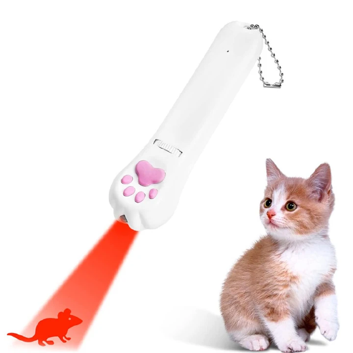 USB Laser Pointer Interactive Cat Toys for Cats to Chase, Rechargeable Red Laser Light Pointer Exercises Training Tool for Kittens Cats Dogs