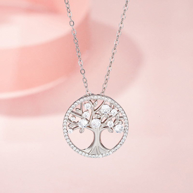 Tree of Life Necklace for Women March April May Birthstones Necklace Wife Mom Birthday Gifts for Her