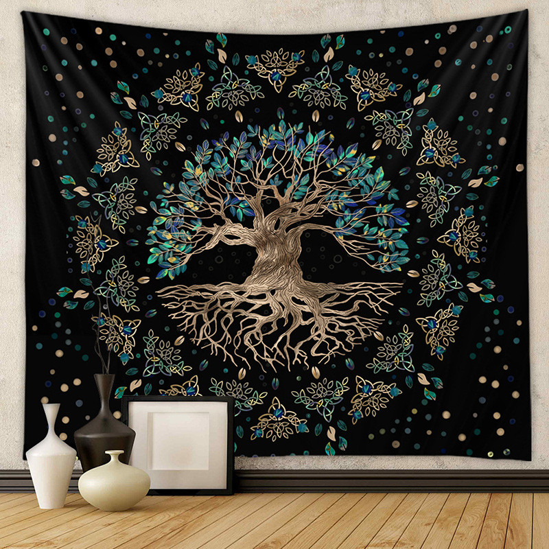 Tapestry Tree of  Life Wall Hanging Psychedelic Tapestries Indian Twin Bedspread Picnic Sheet Wall Decor Blanket Wall Art Hippie Bedroom Décor