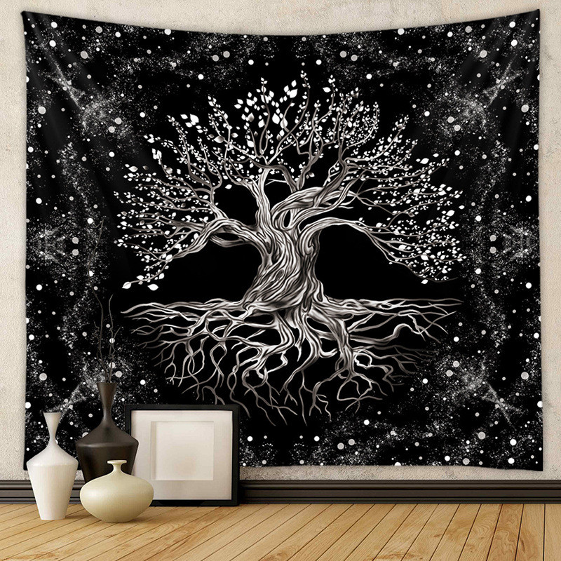 Tapestry Tree of  Life Wall Hanging Psychedelic Tapestries Indian Twin Bedspread Picnic Sheet Wall Decor Blanket Wall Art Hippie Bedroom Décor