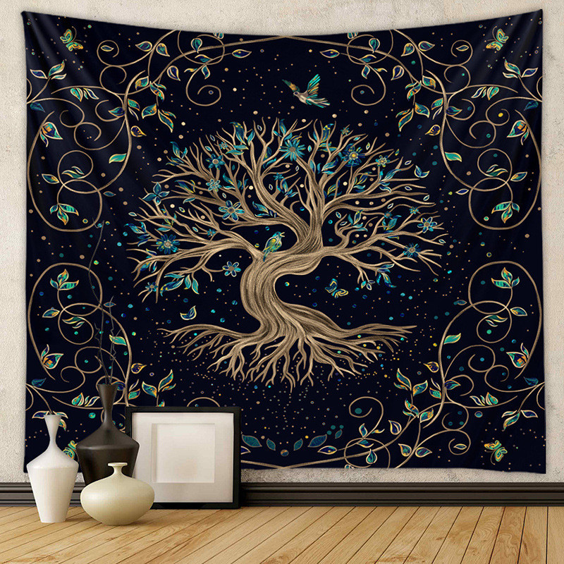 Tapestry Tree of  Life Wall Hanging Psychedelic Tapestries Indian Twin Bedspread Picnic Sheet Wall Decor Blanket Wall Art Hippie Bedroom Décor