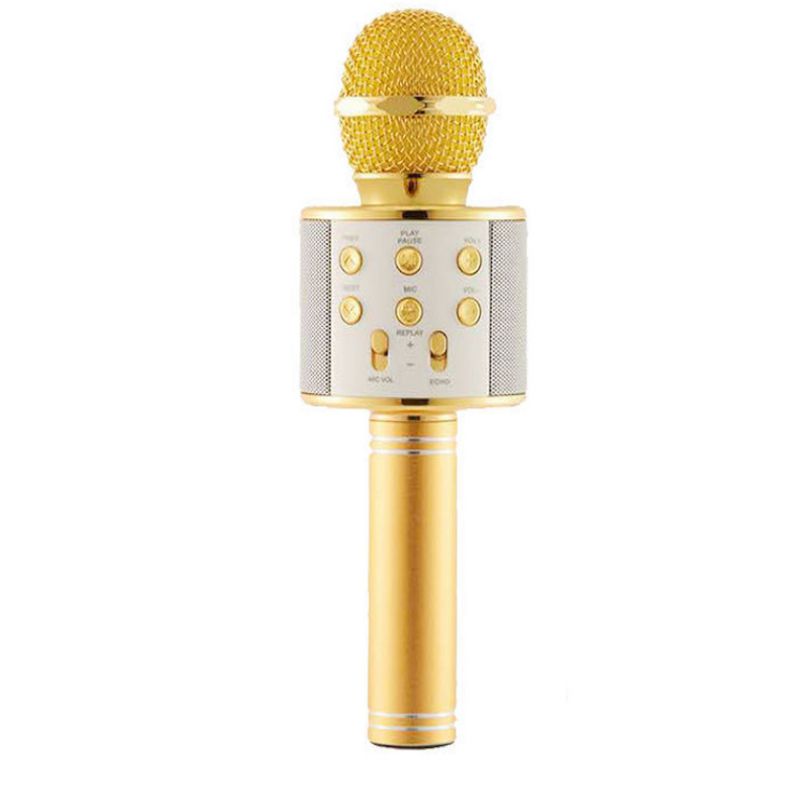 Microphones Wireless Karaoke Microphone With Light Bluetooth Speaker Microphone Integrated Bluetooth Audio Speaker