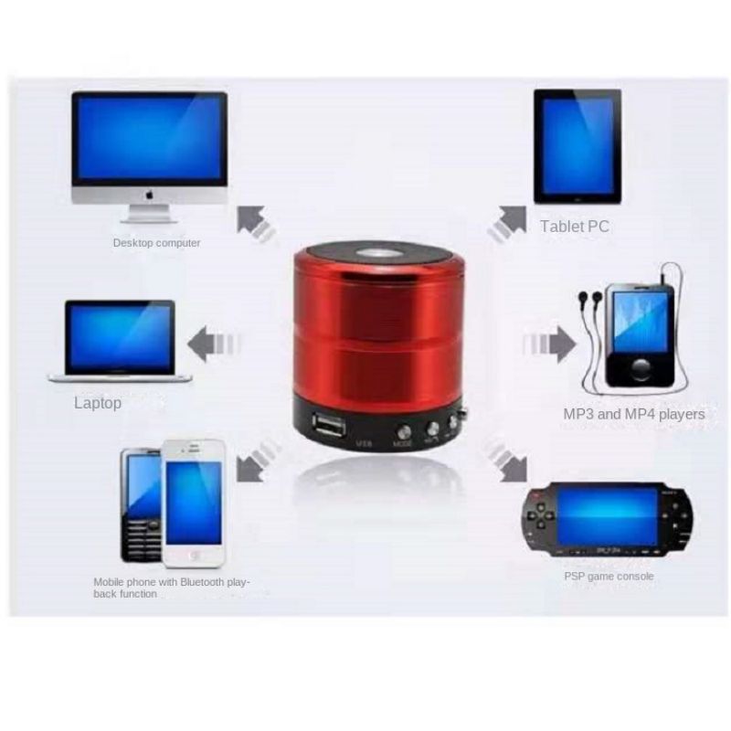 Bluetooth Speakers Metallic Mini Wireless Hands-Free Talk Subwoofer Speaker Bluetooth Portable Usb Mp3 P2 Sd Radio Fm