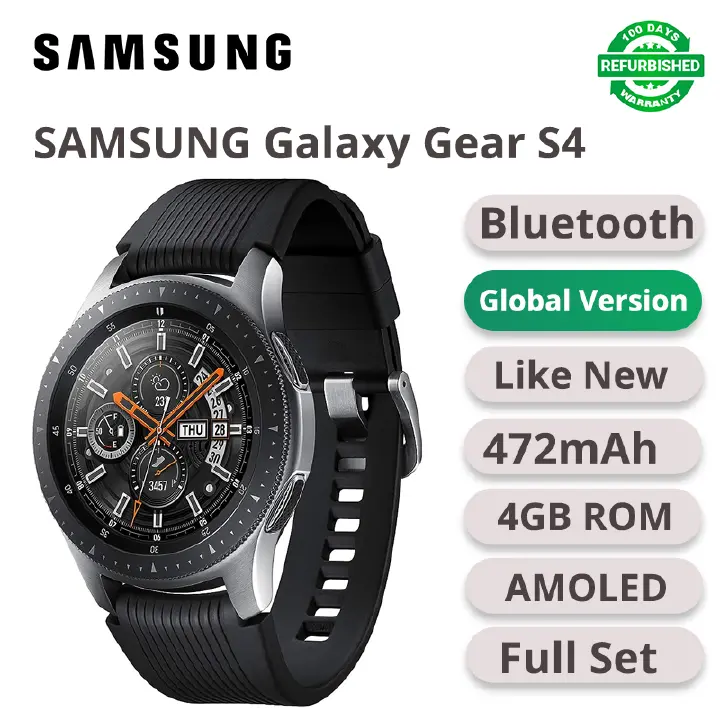 Refurbished SAMSUNG Galaxy Watch Gear S4 Men Women Watches 46mm/42mm Health Monitor Fitness Tracker for Android iOS iPhone Smartwatches