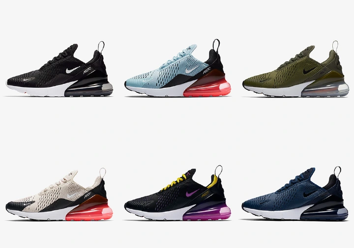 Best price for ALL TYPES OF NIKE AIR MAX 270 blue gray green red black pink AIRMAX270 ORIGINAL SNEAKERS