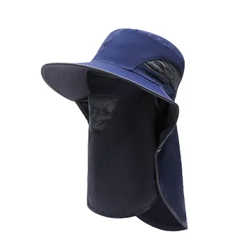 Summer Fishing Hat Man Women Wide Breathable Mesh Beach Hats Sun Men\'s  Outdoors UV Protection Fishings Cap 