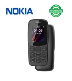 Refurbished  Nokia 106 Dual Sim Long Lasting Battery Torch FM Radio Featured Phone Black Black Nokia 106
