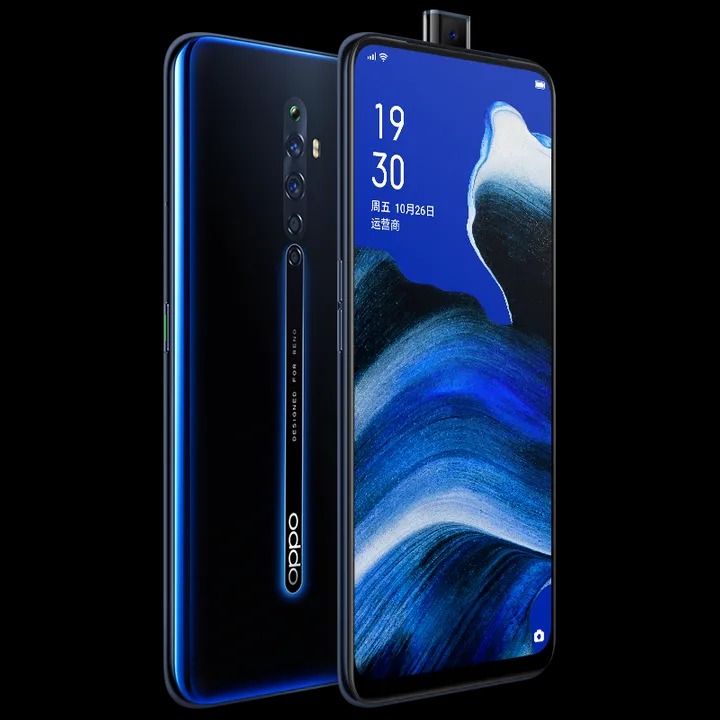 Refurbished (Face Unlock) OPPO Reno 2Z Smart phone 8GB+128GB Smartphone Unlock No Fingerprint 6.5 inch 2G/3G/4G LTE 48MP + 13MP + 8MP + 2MP + 16MP Camera Dual SIM 4000mAh