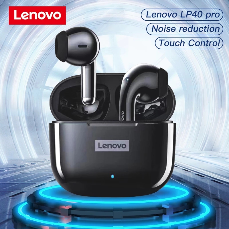 Lenovo ThinkPlus LP40 Pro Earpods Bluetooth Earphones TWS Wireless Earphones 5.1 Waterproof Sport Earphones with Microphone Music