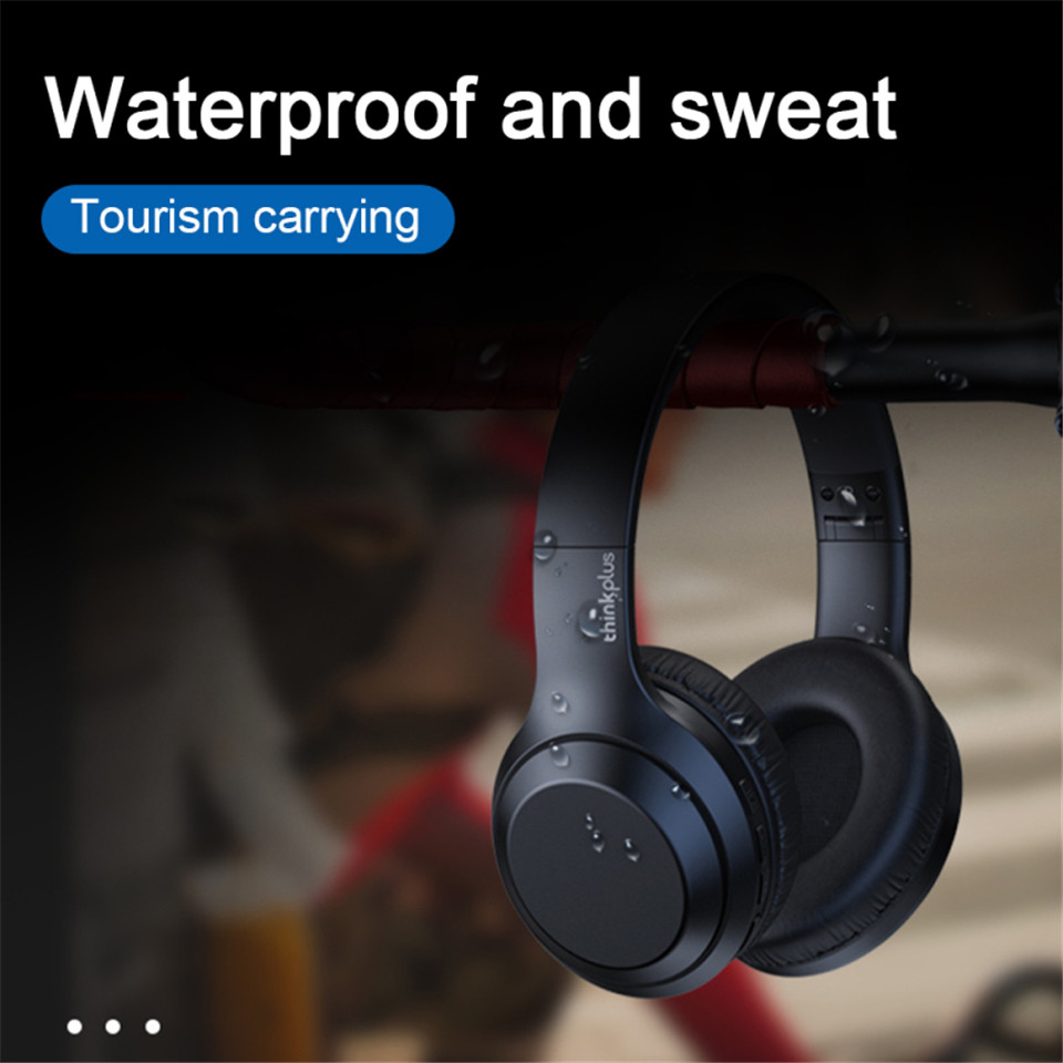 Lenovo Thinkplus TH10 Bluetooth Headphones HIFI Wireless Earphones   Music with Microphones 3.5MM AUX for Mobile Smart phones Android IOS