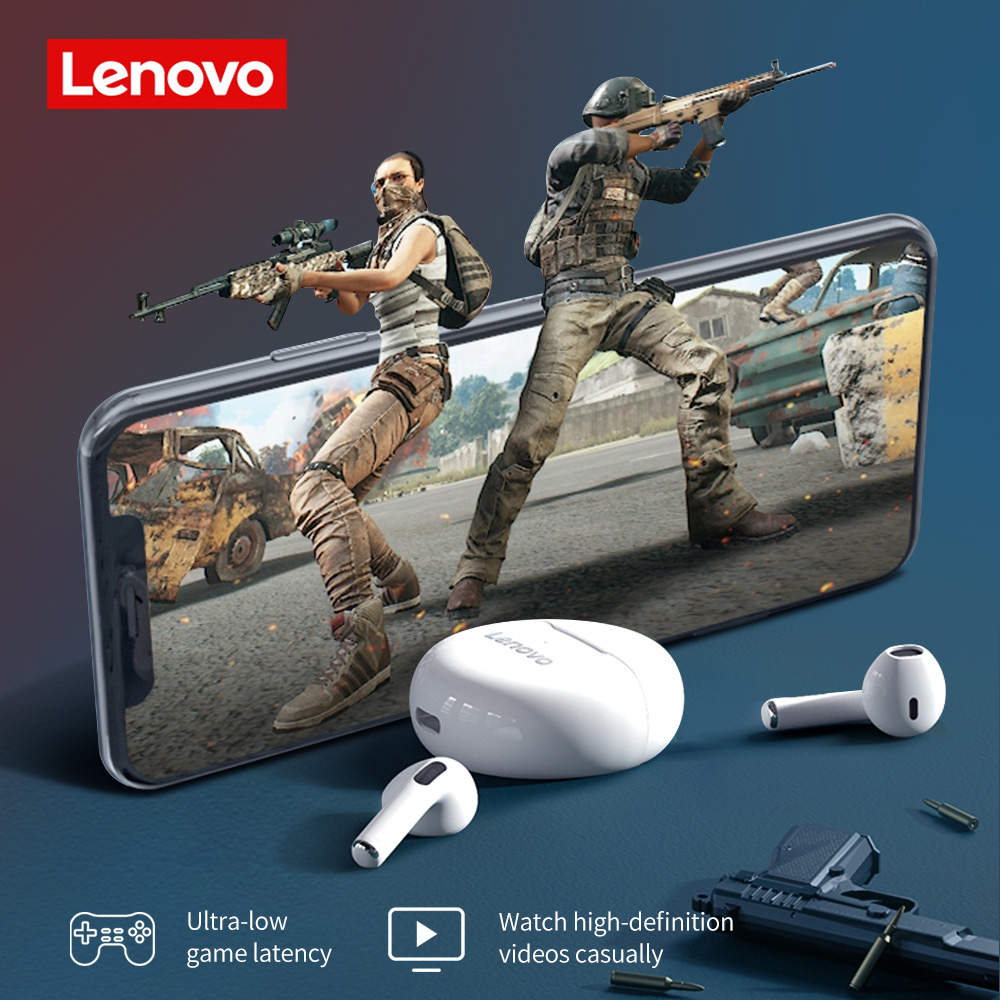 Lenovo Thinkplus HT38 Earpods Bluetooth Earphones 5.0 TWS Wireless Earphones Waterproof Sport Earphones Noise Reduction Earbuds with Mic Earphones Bluetooth